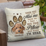 Custom Pet Photo Dog Lover Comfort Gifts - Personalized Pillow