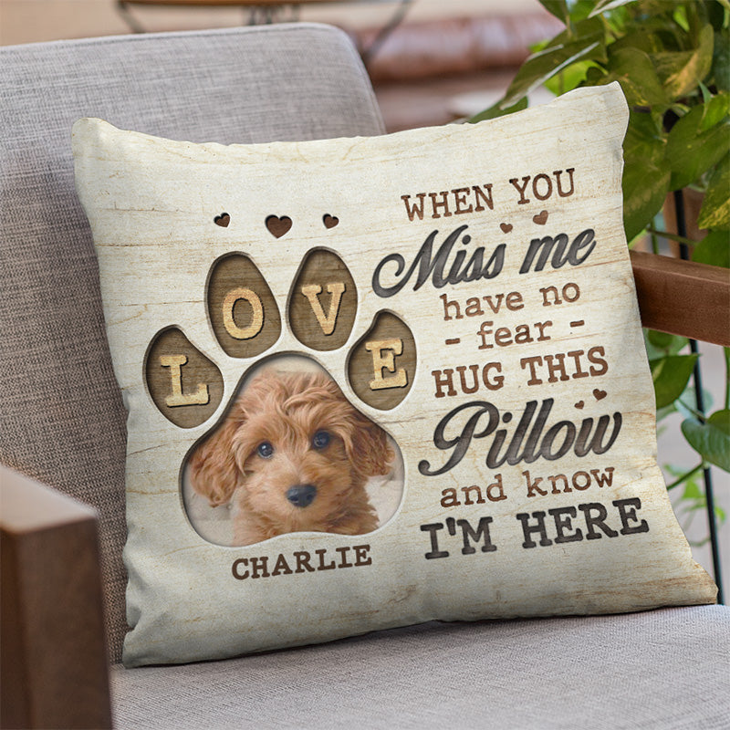 Custom Pet Photo Dog Lover Comfort Gifts - Personalized Pillow
