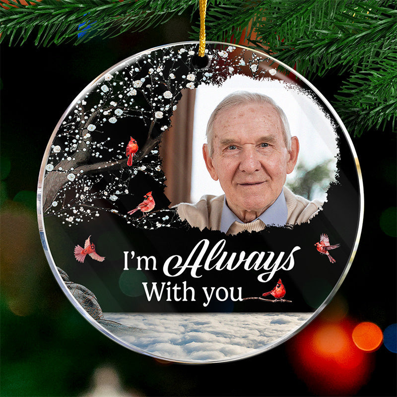 Custom Photo Cardinal Memorial Christmas Gifts - Personalized Ornament