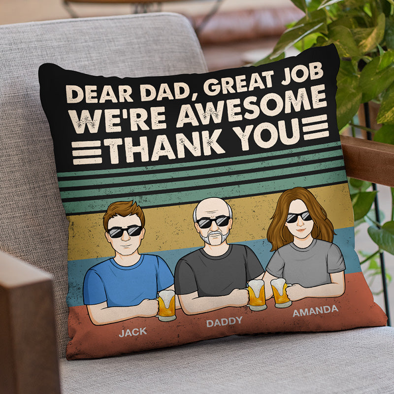Custom Name Dad Family Gifts - Personalized Pillow