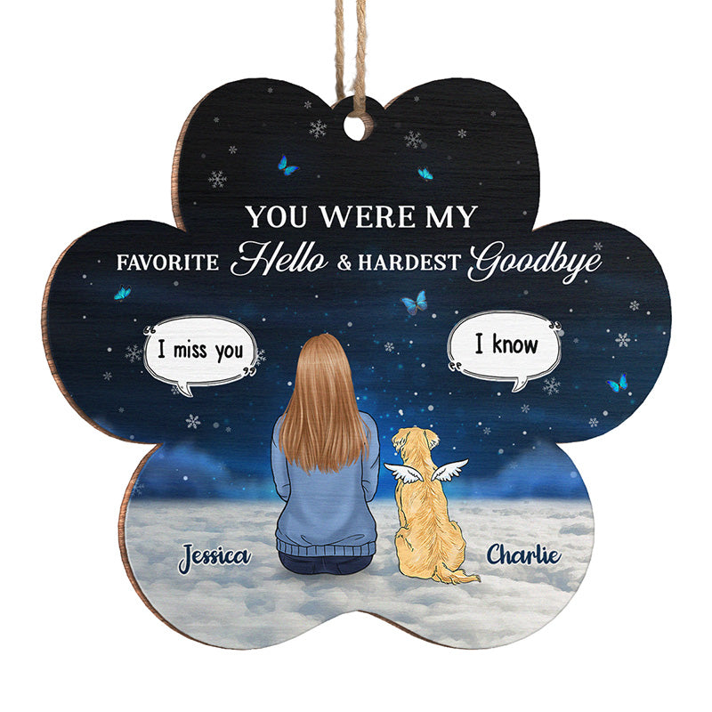 Custom Name Memorial Dog Remembrance Gifts - Personalized Ornament