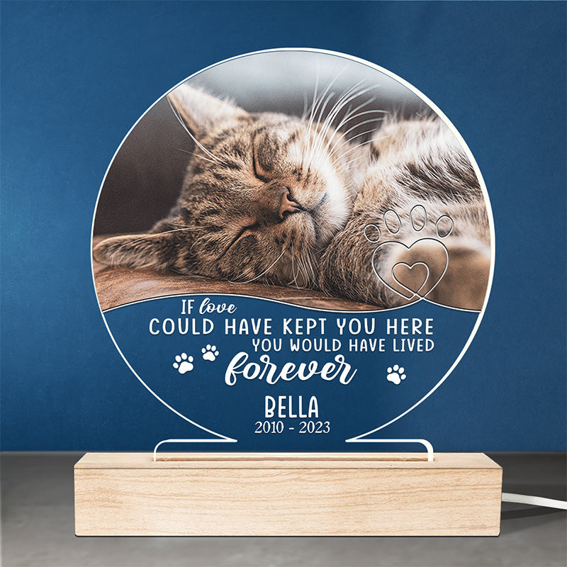 Custom Cat Memorial Gifts for Pet Lovers - Personalized 3D LED Light
