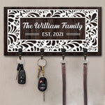 Custom Family Name Entryway Decor - Personalized Key Holder