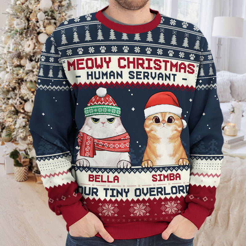 Custom Name Funny Cat Christmas Gifts for Cat Lovers - Personalized Sweatshirt