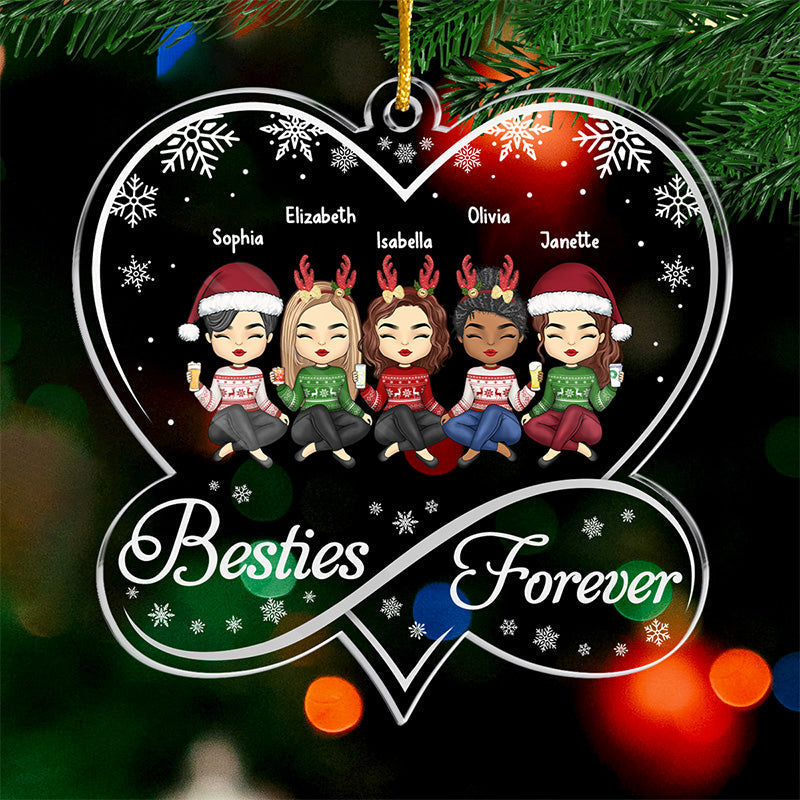 Custom Name Christmas Gifts for Best Friends - Personalized Ornament