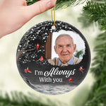 Custom Photo Memorial Cardinal Gifts - Personalized Ceramic Ornament