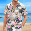 Custom Photo Summer Time White & Pink Style - Dog & Cat Personalized Custom Unisex Tropical Hawaiian Aloha Shirt - Summer Vacation Gift, Gift For Pet Owners, Pet Lovers