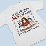 Custom Name Crazy Cat Lady Gifts for Women - Personalized Apparel