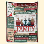 Custom Name Angel Cardinal Memorial Family Gifts - Personalized Blanket