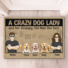Crazy Dog Lady And Her Grumpy Old Man - Dog & Cat Personalized Custom Decorative Mat - Gift For Pet Lovers, Pet Owners