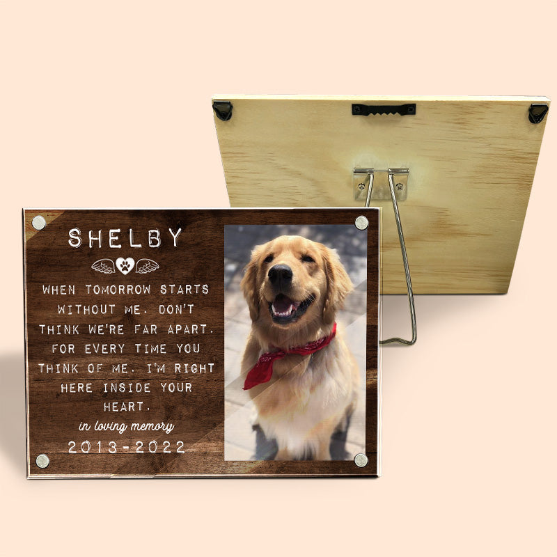 I'm Always Inside Your Heart - Memorial Personalized Custom Acrylic Magnetic Photo Frame - Sympathy Gift, Gift For Pet Owners, Pet Lovers