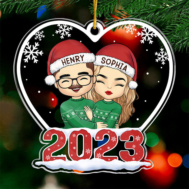 Custom Name Christmas Gifts for Couples - Personalized Ornament