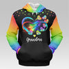 Grandma Is A Blessing - Family Personalized Custom Unisex All-Over Printed Hoodie - Mother's Day, Gift For Grandma