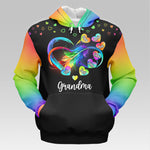 Custom Name Grandma Gifts for Grandmothers - Personalized AOP Hoodie