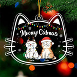 Custom Name Meowy Catmas Gifts for Cat Lovers - Personalized Ornament