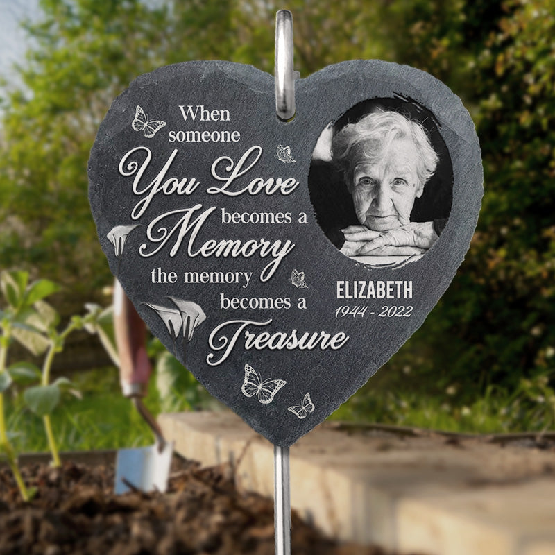 Custom Photo Memorial Garden Decor - Personalized Garden Slate