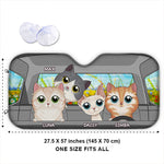 Custom Cartoon Cats Gifts for Cat Lovers - Personalized Auto Sunshade