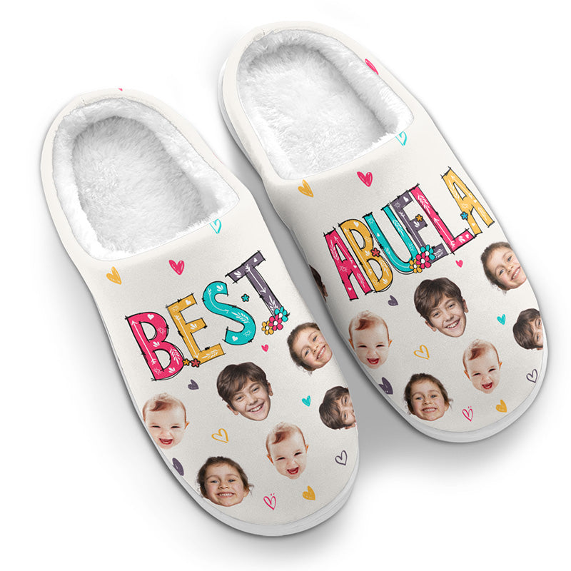 Custom Photo Best Nana Gifts - Personalized Fluffy Slipper