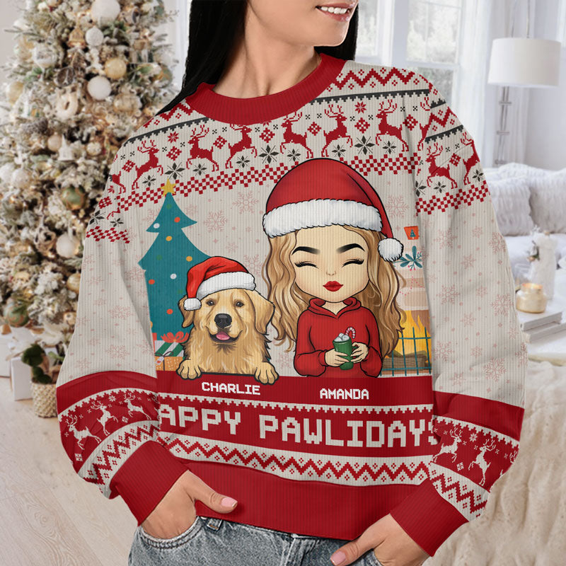 Custom Name Christmas Gifts for Dog Lovers - Personalized Sweatshirt