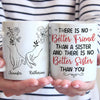 There Is No Better Sister Than You - Bestie Personalized Custom Mug - Gift For Best Friends, BFF, Sisters