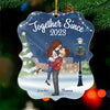 So Many Of My Smiles Begin With You - Couple Personalized Custom Ornament - Acrylic Custom Shaped - Christmas Gift For Husband Wife, Anniversary