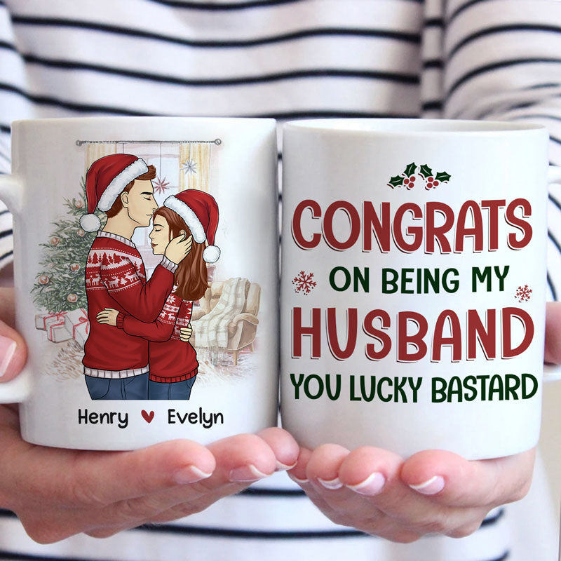 Custom Name Funny Christmas Gifts for Husband - Personalized Mugs