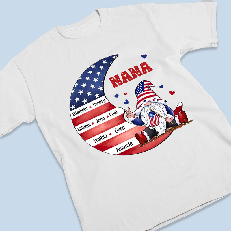 Nana, We Always Love You - Family Personalized Custom Unisex T-shirt, Hoodie, Sweatshirt - 4th Of July, Birthday Gift For Grandma