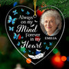 Custom Photo You Are Not Missed - Memorial Personalized Custom Ornament - Acrylic Heart Shaped - Christmas Gift, Sympathy Gift For Family Members