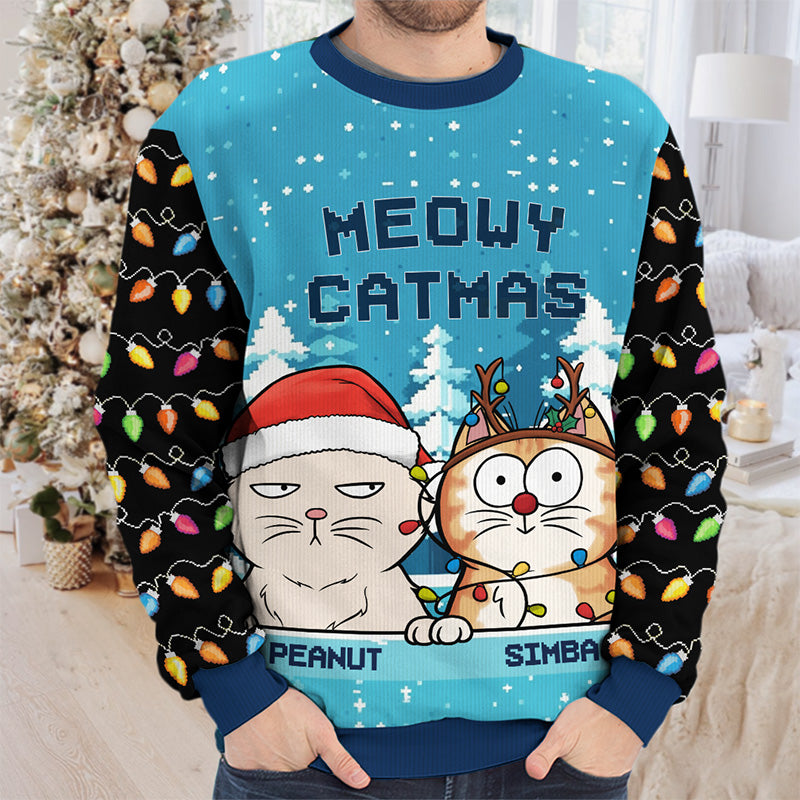 I Believe In Santa Paws - Dog & Cat Personalized Custom Ugly Sweatshirt - Unisex Wool Jumper - Christmas Gift For Pet Owners, Pet Lovers