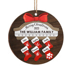 Custom Name Christmas Family Gifts - Personalized Ornament