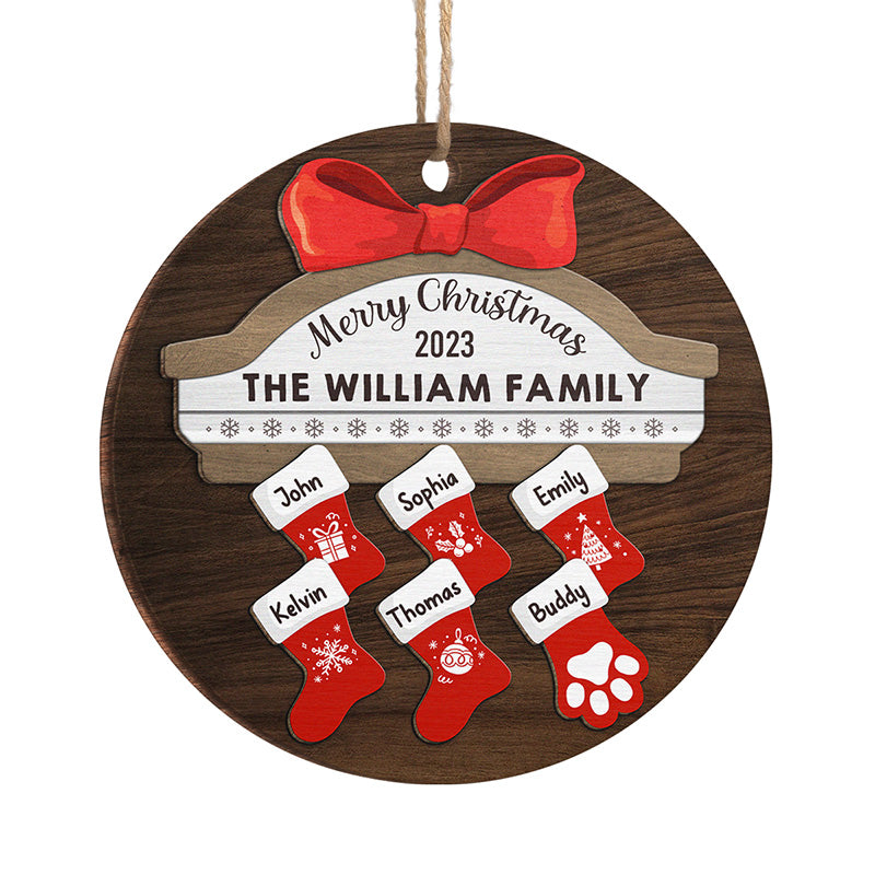 Custom Name Christmas Family Gifts - Personalized Ornament