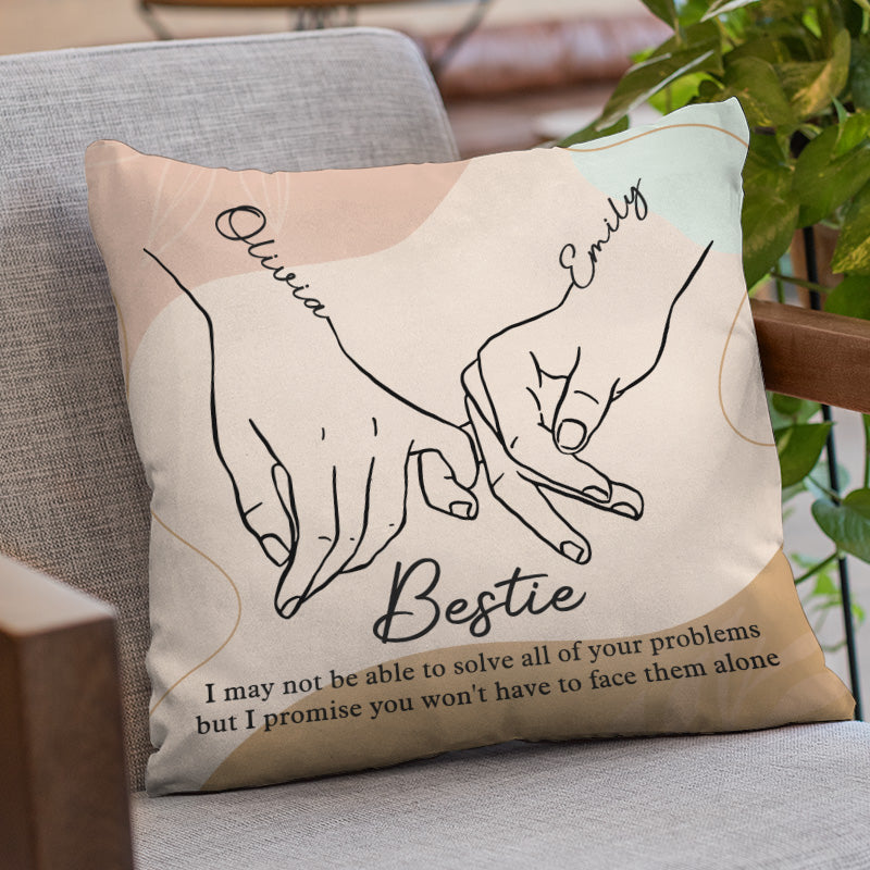 Our Friendship Is Endless - Bestie Personalized Custom Pillow - Christmas Gift For Best Friends, BFF, Sisters