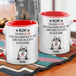 Custom Dog Name Funny Dog Mom Gifts - Personalized Accent Mugs