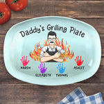 Custom Name Daddy's Grilling Gifts for Dad - Personalized Platter