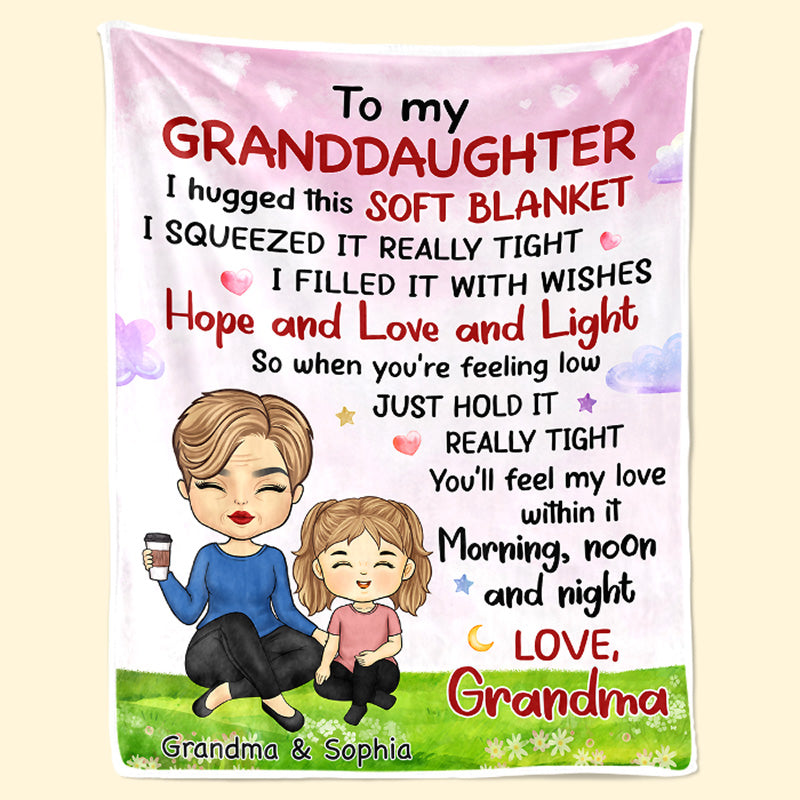 Custom Name Grandma and Grandson Gifts - Personalized Blanket