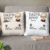 Daddy's Spot, Snack & Remote Go Here Too - Family Personalized Custom Pocket Pillow - Father's Day, Birthday Gift For Dad, Grandpa