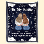 Custom Name Best Friend Gifts for Bestie - Personalized Blanket