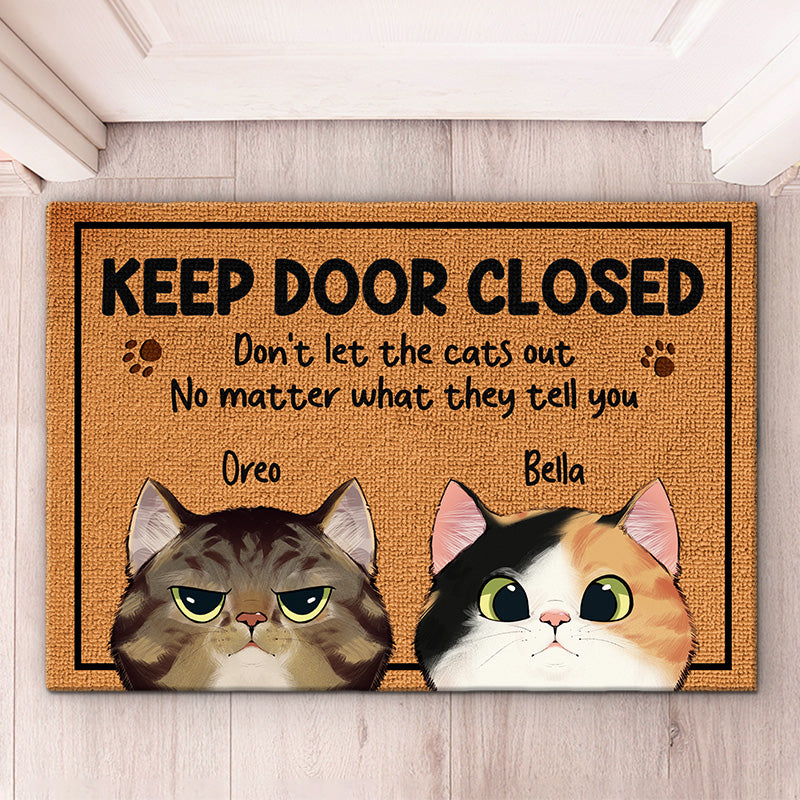 Custom Name Funny Cat Lover Gifts - Personalized Doormat