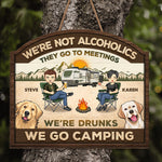 Custom Name Funny Camping Gifts for Couples - Personalized Wood Sign