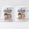 This Guy Is One Awesome Husband - Couple Personalized Custom Mug - Gift For Husband Wife, Anniversary