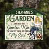 My Garden, My Soul - Garden Personalized Custom Shaped Home Decor Wood Sign - House Warming Gift For Gardening Lovers, Pet Owners, Pet Lovers