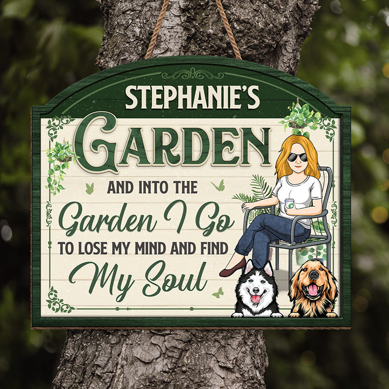 My Garden, My Soul - Garden Personalized Custom Shaped Home Decor Wood Sign - House Warming Gift For Gardening Lovers, Pet Owners, Pet Lovers