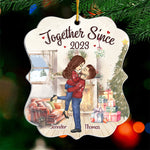Custom Name Christmas Couple Gifts - Personalized Ornament