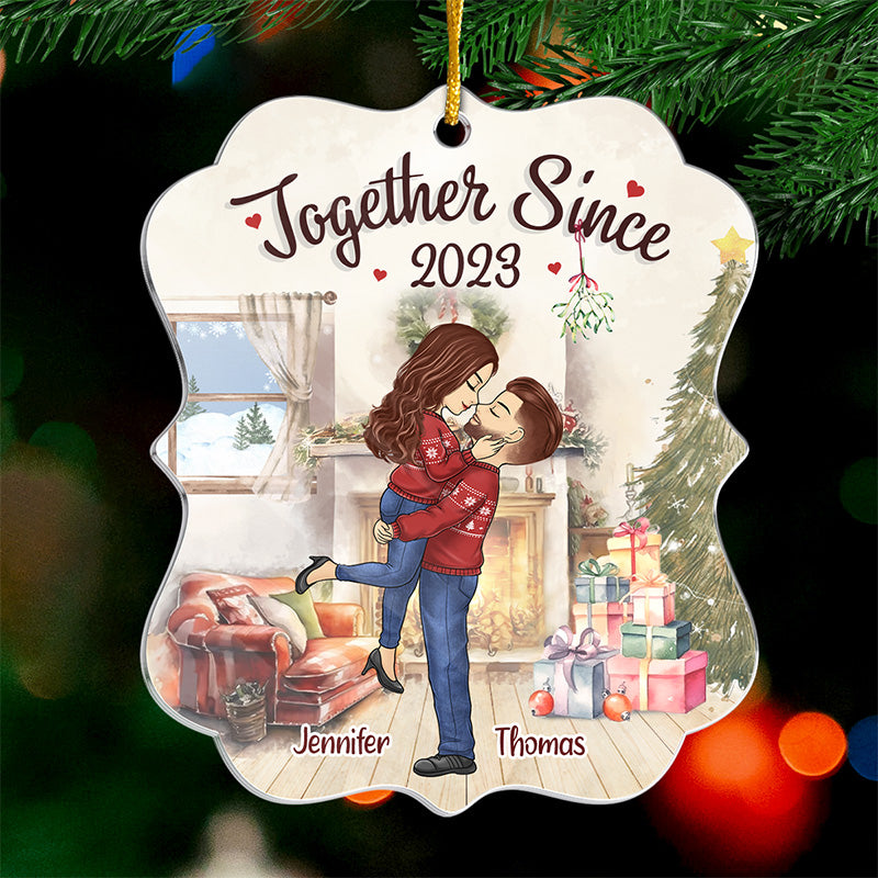 Custom Name Christmas Couple Gifts - Personalized Ornament