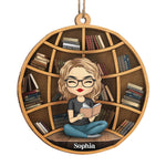 Custom Name Book Lover Christmas Gifts - Personalized Ornament