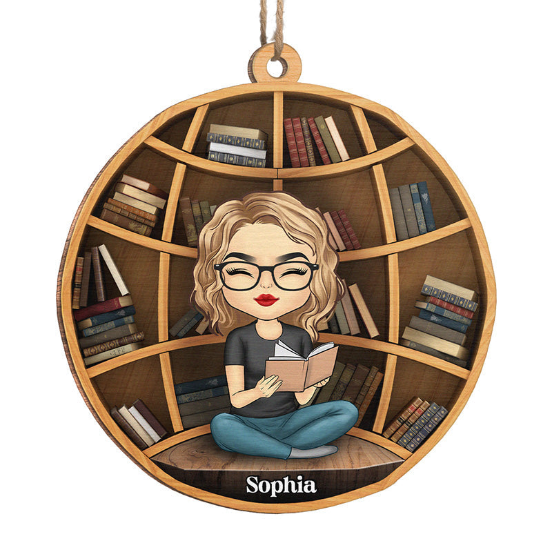 Custom Name Book Lover Christmas Gifts - Personalized Ornament