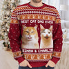 Custom Photo Born To Be A Cat Mom - Cat Personalized Custom Ugly Sweatshirt - Unisex Wool Jumper - Christmas Gift For Pet Owners, Pet Lovers