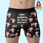 Custom Photo Name Funny Christmas Gifts for Women - Personalized Boxer Briefs