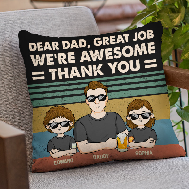 Custom Name Funny Dad Gifts from Kids - Personalized Pillow