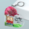 We've Been Together Since - Couple Personalized Custom Heart Shaped Acrylic Keychain - Gift For Husband Wife, Anniversary